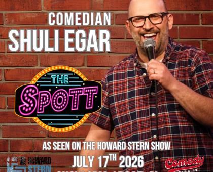 Shuli Egar from the Howard Stern show is coming to Boaz AL at the Spot